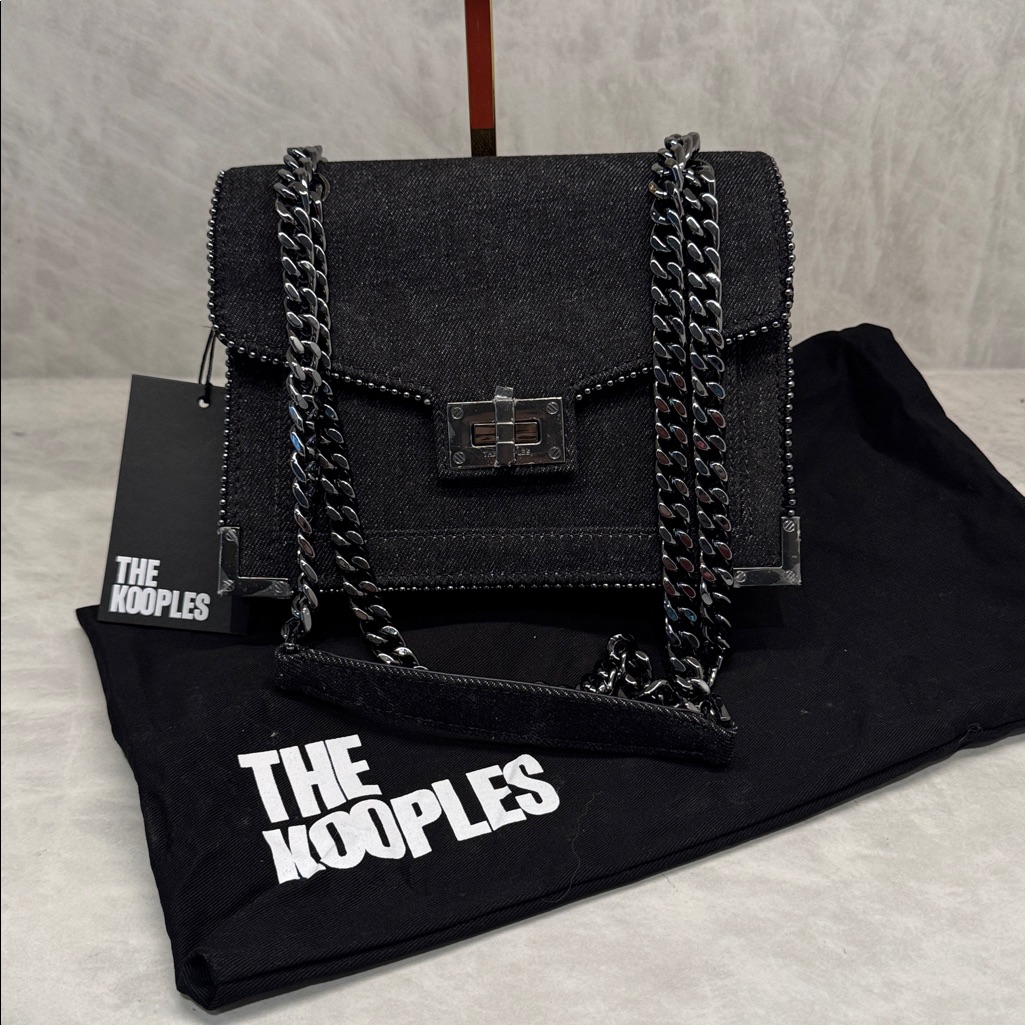 The Kooples Emily X Black Demin Purse